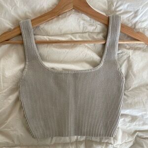 Matt Pearl Scuplt Knit Crop Top
